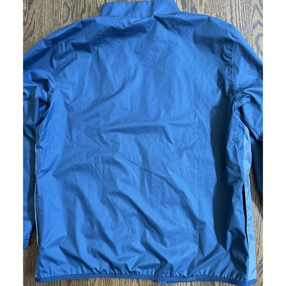 Adidas Golf CLIMASTORM Windbreaker Jacket Mens Large Blue Grey Zip Up